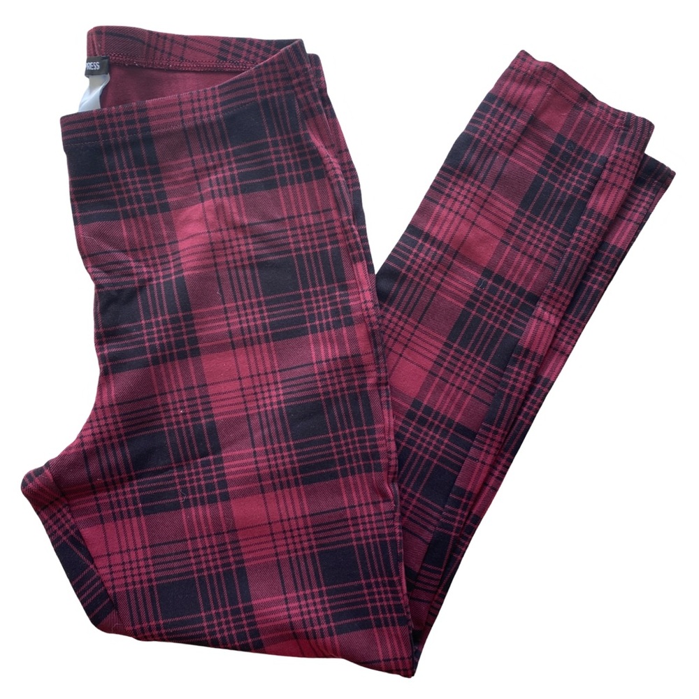 EXPRESS Plaid High Waisted Leggings